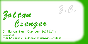 zoltan csenger business card